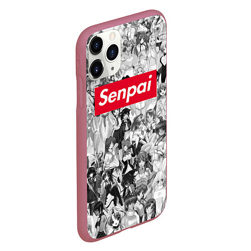 Чехол iPhone 11 Pro матовый SENPAI Stories / 3D-Малиновый – фото 2