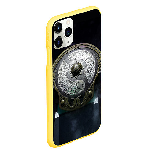 Чехол iPhone 11 Pro матовый Silver Aegis / 3D-Желтый – фото 2