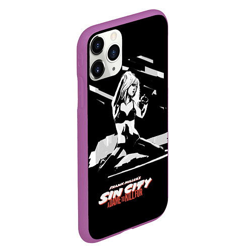 Чехол iPhone 11 Pro матовый Sin City: Nancy / 3D-Фиолетовый – фото 2