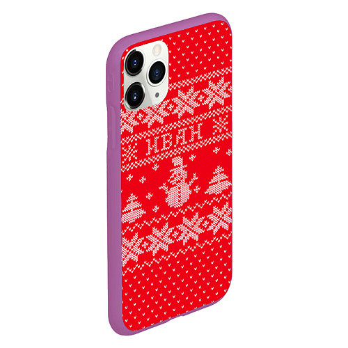 Чехол iPhone 11 Pro матовый Новогодний Иван / 3D-Фиолетовый – фото 2