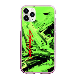 Чехол iPhone 11 Pro матовый Cyberpunk 2077: Green Breaks