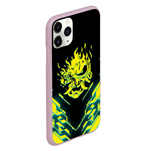 Чехол iPhone 11 Pro матовый Cyberpunk 2077: Samurai / 3D-Розовый – фото 2