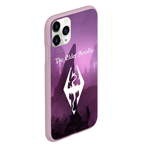 Чехол iPhone 11 Pro матовый The Elder Scrolls / 3D-Розовый – фото 2
