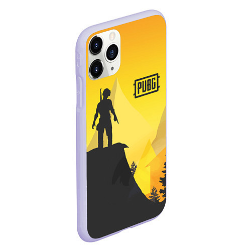 Чехол iPhone 11 Pro матовый PUBG: Sunrise / 3D-Светло-сиреневый – фото 2