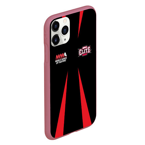 Чехол iPhone 11 Pro матовый MMA Elite / 3D-Малиновый – фото 2