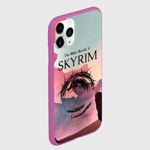 Чехол iPhone 11 Pro матовый The Elder Scrolls / 3D-Фиолетовый – фото 2
