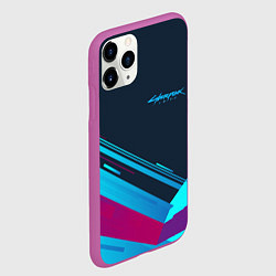 Чехол iPhone 11 Pro матовый Cyberpunk 2077, цвет: 3D-фиолетовый — фото 2