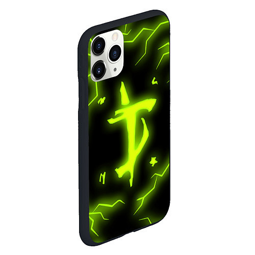 Чехол iPhone 11 Pro матовый DOOM Lightning / 3D-Черный – фото 2