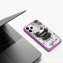 Чехол iPhone 11 Pro матовый Kaneki Ken: Tokyo Ghoul, цвет: 3D-фиолетовый — фото 2