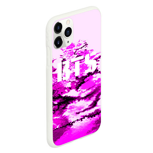 Чехол iPhone 11 Pro матовый BTS: Purple Style / 3D-Белый – фото 2