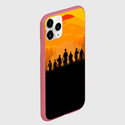 Чехол iPhone 11 Pro матовый Red Dead Redemption: Orange Sun, цвет: 3D-малиновый — фото 2