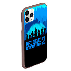 Чехол iPhone 11 Pro матовый RDR 2: Blue Style, цвет: 3D-коричневый — фото 2