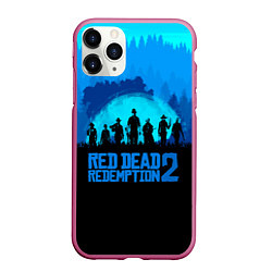 Чехол iPhone 11 Pro матовый RDR 2: Blue Style, цвет: 3D-малиновый