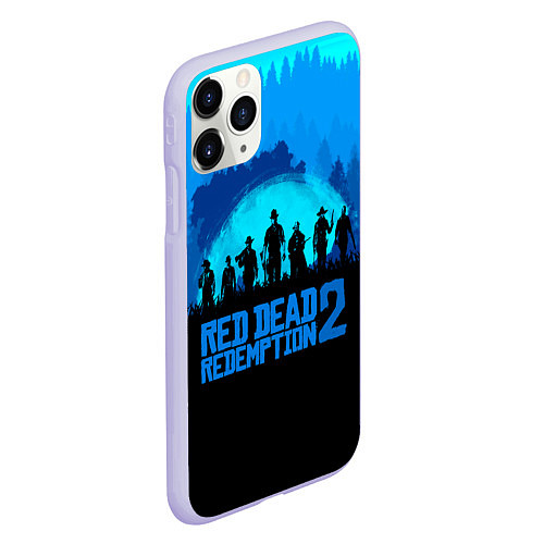 Чехол iPhone 11 Pro матовый RDR 2: Blue Style / 3D-Светло-сиреневый – фото 2