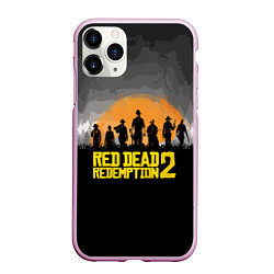 Чехол iPhone 11 Pro матовый RDR 2: Grey Style, цвет: 3D-розовый