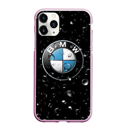 Чехол iPhone 11 Pro матовый BMW под Дождём, цвет: 3D-розовый