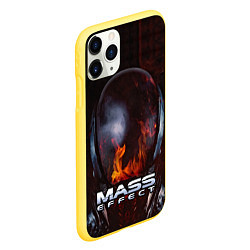 Чехол iPhone 11 Pro матовый Mass Effect, цвет: 3D-желтый — фото 2