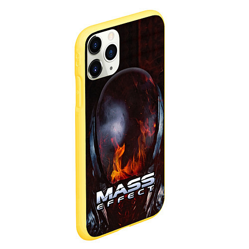 Чехол iPhone 11 Pro матовый Mass Effect / 3D-Желтый – фото 2