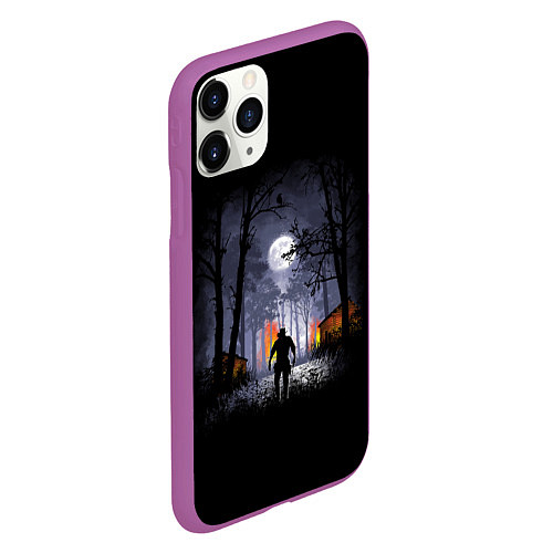 Чехол iPhone 11 Pro матовый RDR 2: Black Cowboy / 3D-Фиолетовый – фото 2