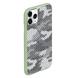 Чехол iPhone 11 Pro матовый Серый камуфляж, цвет: 3D-салатовый — фото 2