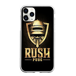 Чехол iPhone 11 Pro матовый Rush PUBG, цвет: 3D-белый