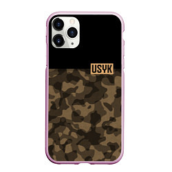 Чехол iPhone 11 Pro матовый USYK Camo, цвет: 3D-розовый