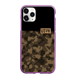 Чехол iPhone 11 Pro матовый USYK Camo, цвет: 3D-фиолетовый