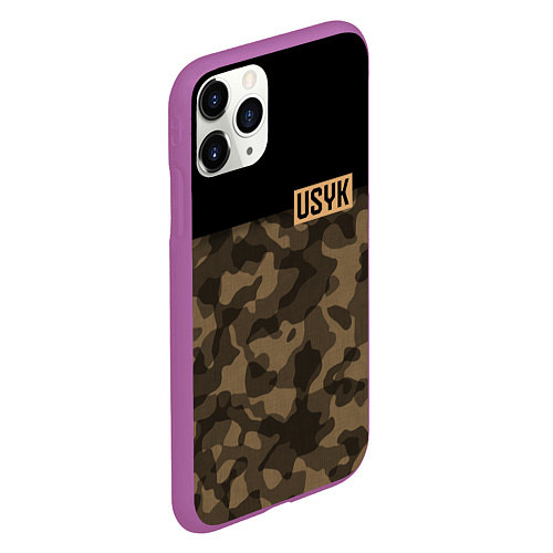 Чехол iPhone 11 Pro матовый USYK Camo / 3D-Фиолетовый – фото 2