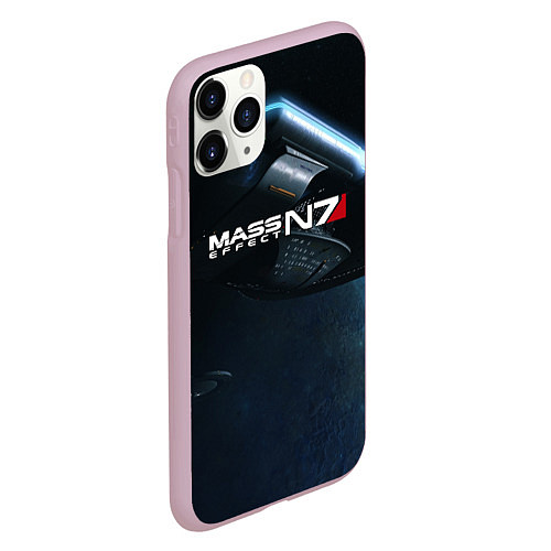 Чехол iPhone 11 Pro матовый Mass Effect N7 / 3D-Розовый – фото 2