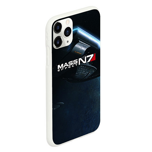 Чехол iPhone 11 Pro матовый Mass Effect N7 / 3D-Белый – фото 2