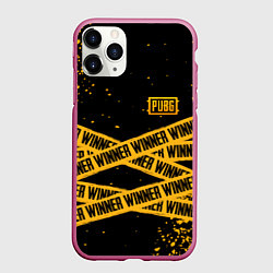Чехол iPhone 11 Pro матовый PUBG: Only Winner, цвет: 3D-малиновый