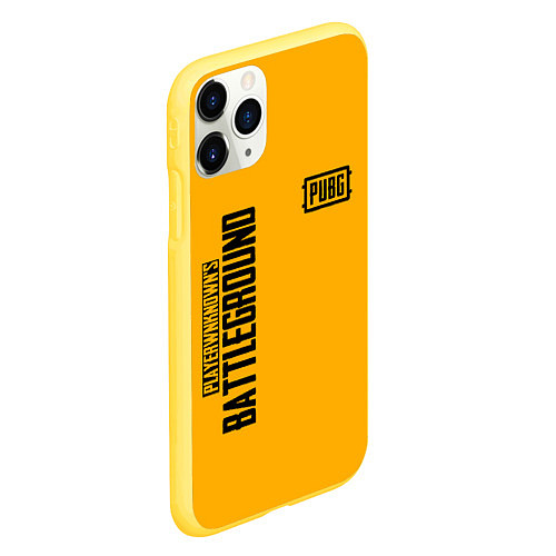 Чехол iPhone 11 Pro матовый PUBG: Yellow Fashion / 3D-Желтый – фото 2