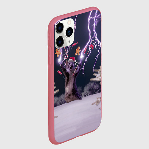 Чехол iPhone 11 Pro матовый Громокот NY version / 3D-Малиновый – фото 2