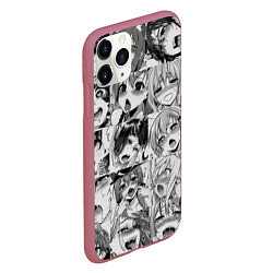 Чехол iPhone 11 Pro матовый Ahegao Babes, цвет: 3D-малиновый — фото 2