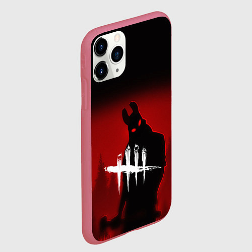 Чехол iPhone 11 Pro матовый Dead by Daylight / 3D-Малиновый – фото 2