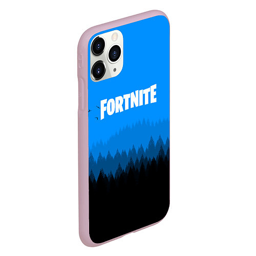 Чехол iPhone 11 Pro матовый Fortnite: Sky Forest / 3D-Розовый – фото 2