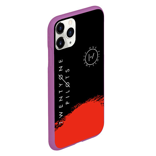 Чехол iPhone 11 Pro матовый 21 Pilots: Red & Black / 3D-Фиолетовый – фото 2