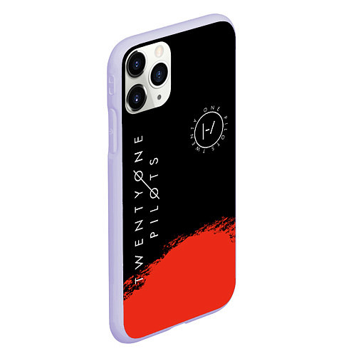 Чехол iPhone 11 Pro матовый 21 Pilots: Red & Black / 3D-Светло-сиреневый – фото 2