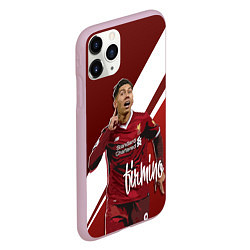 Чехол iPhone 11 Pro матовый Roberto Firmino, цвет: 3D-розовый — фото 2