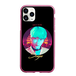 Чехол iPhone 11 Pro матовый BTS: Give it to me Suga, цвет: 3D-малиновый