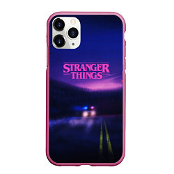 Чехол iPhone 11 Pro матовый Stranger Things: Neon Road
