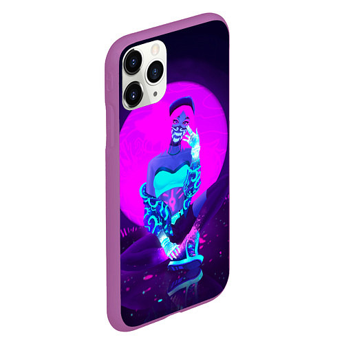 Чехол iPhone 11 Pro матовый Akali KDA / 3D-Фиолетовый – фото 2