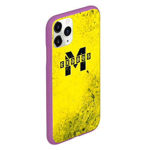 Чехол iPhone 11 Pro матовый Metro Exodus: Yellow Grunge / 3D-Фиолетовый – фото 2