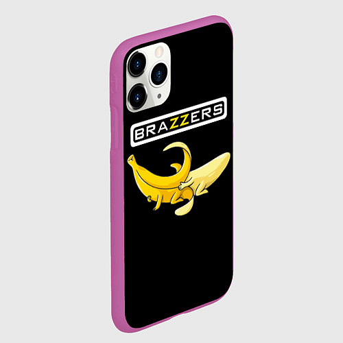 Чехол iPhone 11 Pro матовый Brazzers: Black Banana / 3D-Фиолетовый – фото 2