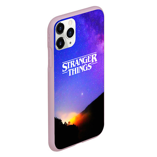 Чехол iPhone 11 Pro матовый Stranger Things: Space Rising / 3D-Розовый – фото 2