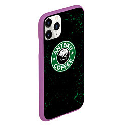 Чехол iPhone 11 Pro матовый Anteiku coffee sturbucks, цвет: 3D-фиолетовый — фото 2