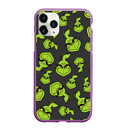 Чехол iPhone 11 Pro матовый The Grinch, цвет: 3D-фиолетовый