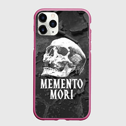 Чехол iPhone 11 Pro матовый Memento Mori, цвет: 3D-малиновый