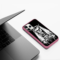 Чехол iPhone 11 Pro матовый Ghostemane: Devil, цвет: 3D-малиновый — фото 2