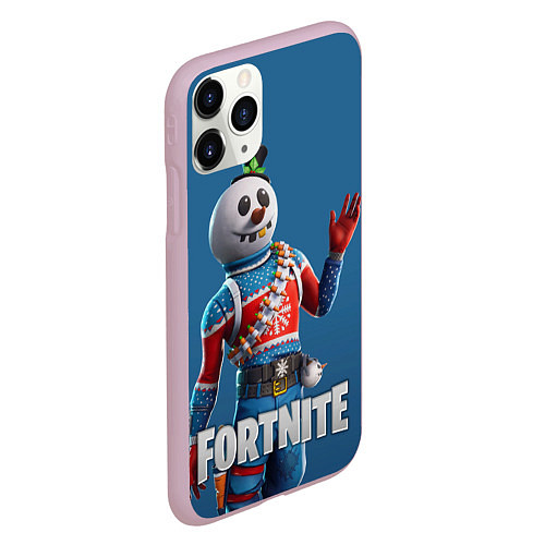 Чехол iPhone 11 Pro матовый FORTNITE / 3D-Розовый – фото 2